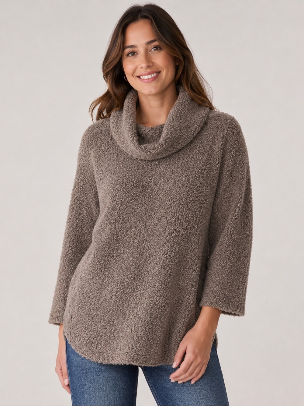 Faded Glory Cowl Neck Knit Sweater